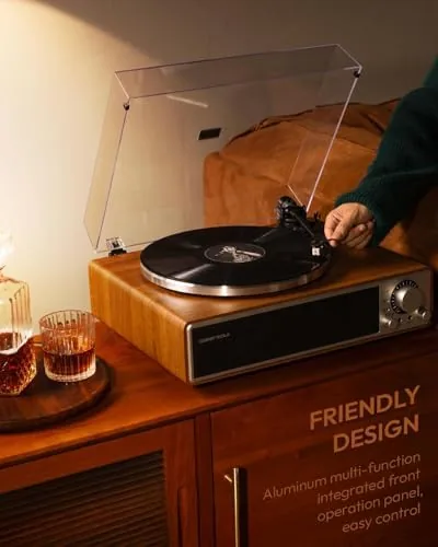 Another view of the ONE-Q All-in-one Vinyl Record Player with Bluetooth 5.4 | HiFi