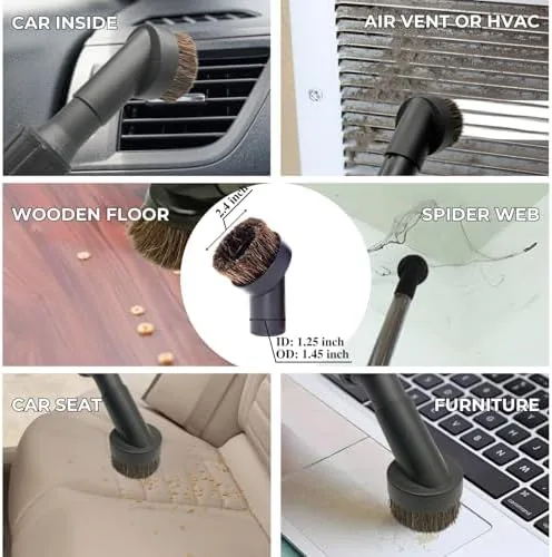 The flexible crevice tool reaching behind a washing machine