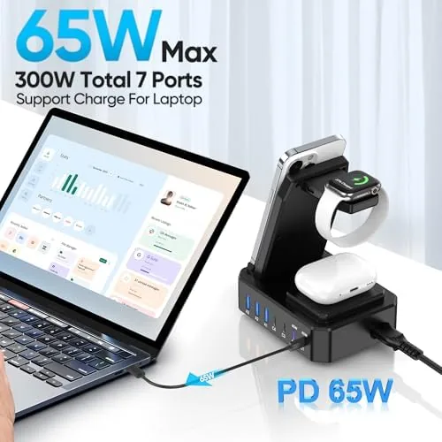 Close look at the 300W Charging Station for Multiple Devices Apple,zutspzss Wireless Charger | build quality