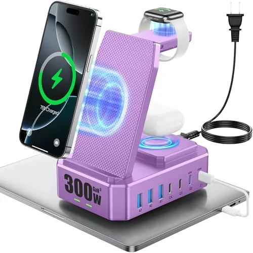 Testing the 300W Charging Station for Multiple Devices Apple,zutspzss Wireless Charger | over two weeks
