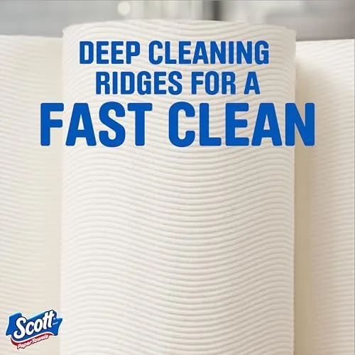 Scott rolls beside a plush towel roll and an economy roll for comparison