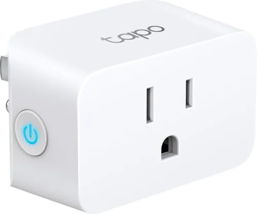 The Tapo app showing the two plugs in the device list with toggles
