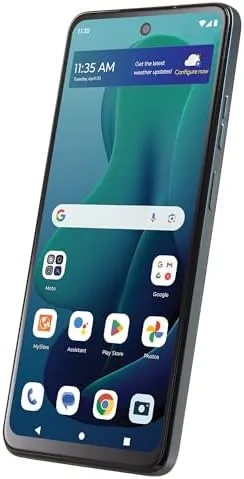 Another view of the Tracfone, Motorola Moto g 5G 2024, 128GB, Prepaid Smartphone, Gray