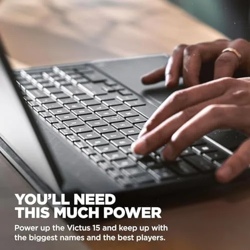 Close look at the HP Victus 15.6" Full HD 144Hz Gaming Laptop, Intel Core build quality