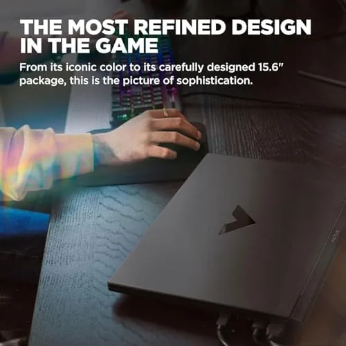 Detail shot of the HP Victus 15.6" Full HD 144Hz Gaming Laptop, Intel Core features
