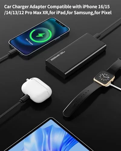 The Retractable Car Charger,4 in 1 Fast Charging Car Charger with in real use