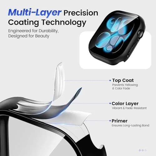 The Tensea 3PCS for Apple Watch Screen Protector Case Series 11/10 in real use