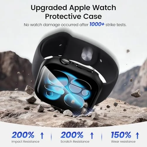 Another view of the Tensea 3PCS for Apple Watch Screen Protector Case Series 11/10