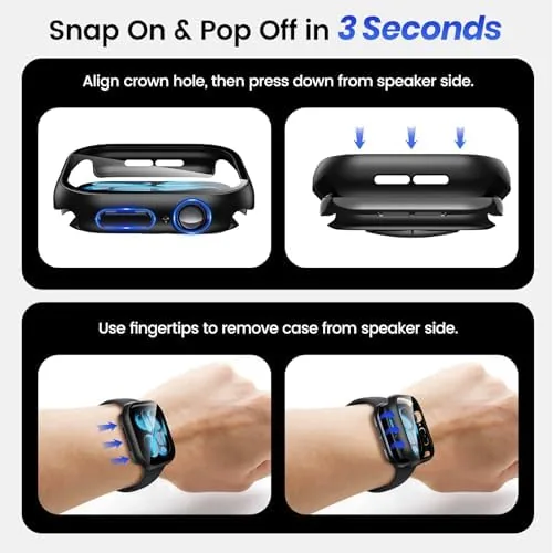 Testing the Tensea 3PCS for Apple Watch Screen Protector Case Series 11/10 over two weeks
