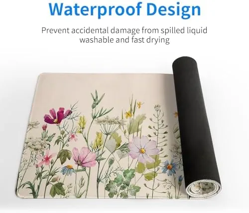 The Flower Gaming Mouse Pad Large Mouse Pad for Keyboard and in real use