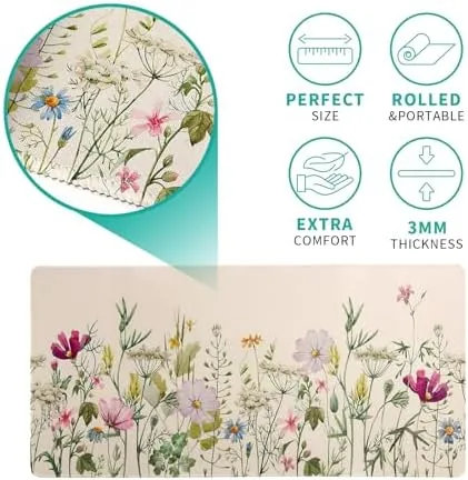 Another view of the Flower Gaming Mouse Pad Large Mouse Pad for Keyboard and