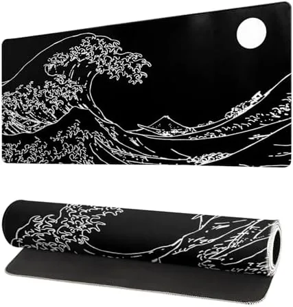 Japanese Sea Wave Gaming Mouse Pad 27.6x11.8 Inch Anime Black Large Mousepad Extended Kanagawa Review: Tested and Rated