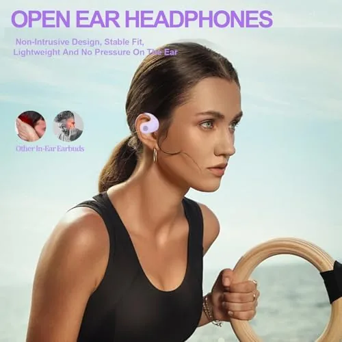 Close look at the Open Ear Headphones Wireless Bluetooth 5.4, OWS Hanging Earphones Wireless build quality