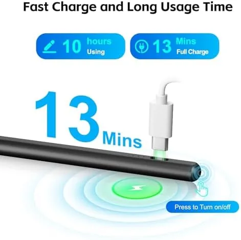 The Stylus Pen for iPad 2026-2018 with 13mins Fast Charge,Tilt Sensitivity in real use