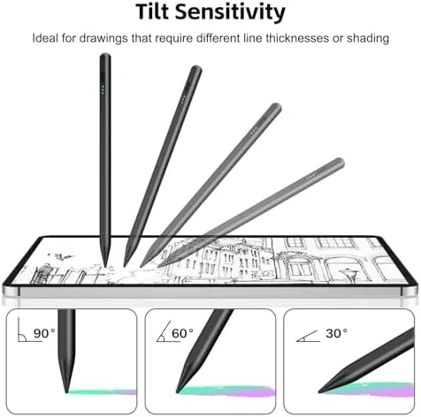 Another view of the Stylus Pen for iPad 2026-2018 with 13mins Fast Charge,Tilt Sensitivity