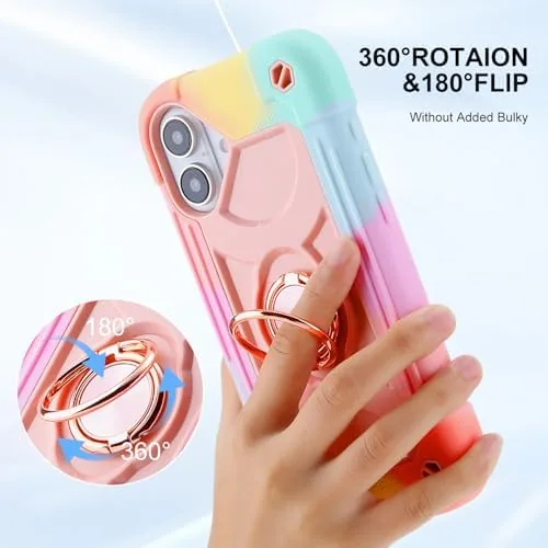 Another view of the MARKILL Compatible with iPhone 16 Case 6.1 Inch with Ring