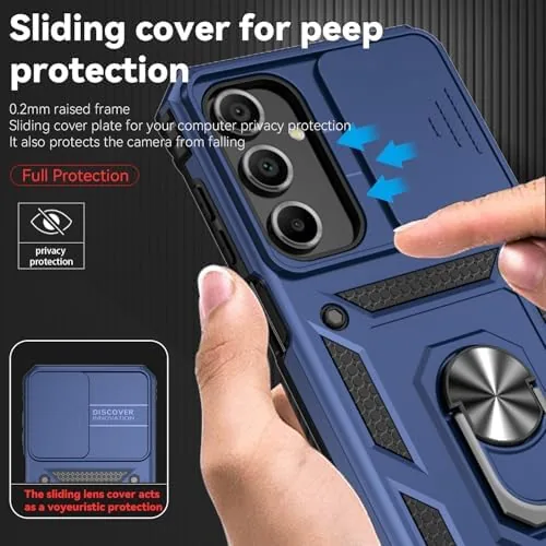 The case propped up with the magnetic ring as a kickstand