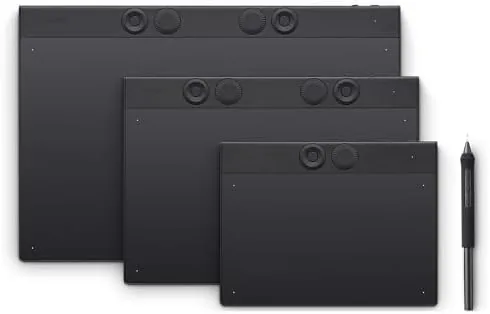 The Wacom Intuos Pro Medium, Bluetooth Graphic Drawing Tablet with ProPen in real use