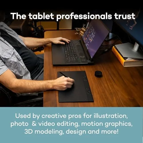Another view of the Wacom Intuos Pro Medium, Bluetooth Graphic Drawing Tablet with ProPen
