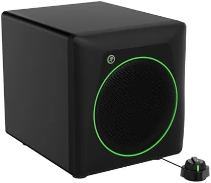 Close look at the Mackie CR8SBT 8" Powered Subwoofer with Desktop Remote, Bluetooth, TRS build quality