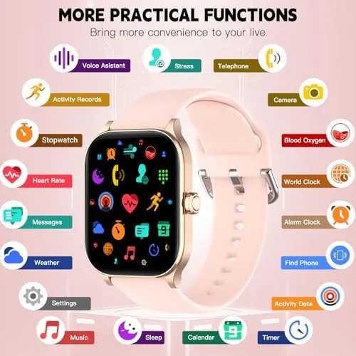 Testing the Smart Watch for Women Men(Answer/Make Call), Smartwatches with Heart Rate/SpO2/Sleep/Stress over two weeks