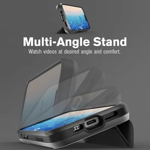 The VENA vCommute for iPhone 16 Pro Wallet Case, Black | in real use