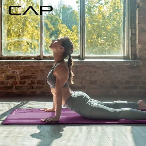 Another view of the CAP Barbell 1/2-Inch High Density Exercise Yoga Mat with Strap