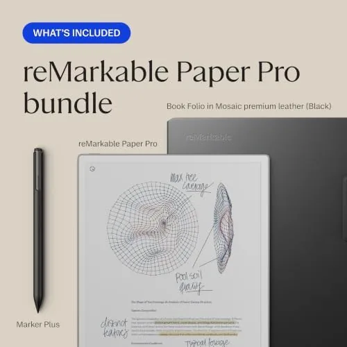 Close look at the reMarkable Paper Pro with Marker Plus and Black Leather Book build quality
