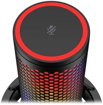 Polar pattern switch and gain dial on the back of the mic