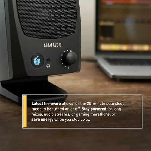 Another view of the ADAM Audio D3V Active Desktop Studio Monitor Speakers - Black