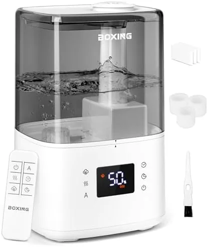 BOXING 4.5L Warm and Cool Mist Ultrasonic Humidifier for Bedroom Large Room, Top Fill Review: Tested and Rated