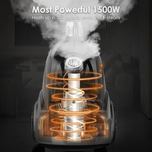 Close look at the Steamer for Clothes, Jenaely 1500W Standing Garment Steamers, 35s Fast build quality