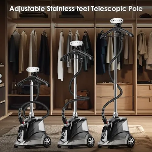 Another view of the Steamer for Clothes, Jenaely 1500W Standing Garment Steamers, 35s Fast