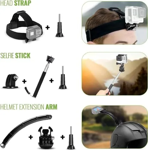 The HERO13 Black mounted on a bike handlebar mid ride