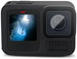 The GoPro test footage reviewing setup with the camera connected