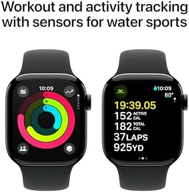 Series 10 beside a popular Android smartwatch