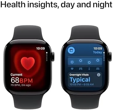 Fitness rings and health summary on the Series 10 screen