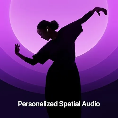 AirPods 4 in use during a run with spatial audio active