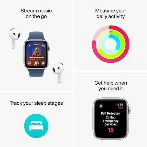 The Apple Watch SE 2nd Gen on a charging cable with the midnight band