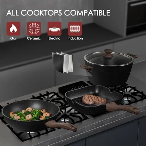 A vegetable stir fry cooking evenly in the large skillet