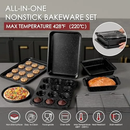 The Kikcoin cookware set stored and organized in a kitchen cabinet