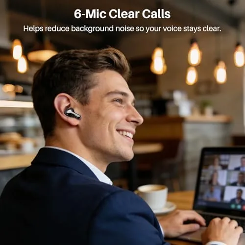 Another view of the TOZO Hybrid Active Noise Cancelling in Ear Wireless Earbuds, 68H