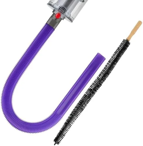 The Fullclean dryer vent lint kit laid out with its flexible attachments