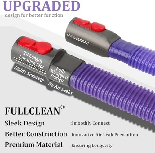 Close up of the Fullclean attachment locked onto a Dyson wand