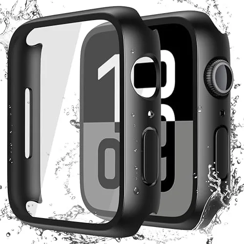 The Misxi 2-pack waterproof cases for the 46mm Apple Watch laid out