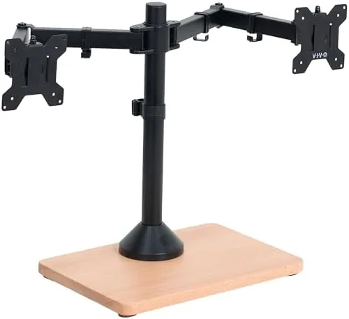 Overview of the VIVO Dual Monitor Desk Stand for 13 to 32 inch