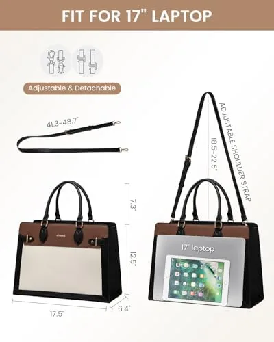 Another view of the LOVEVOOK Laptop Bag for Women 17 Inch Work Tote, Business