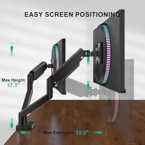 The WALI Dual Monitor Stand for 13-32 inch Computer Screens, Dual in real use