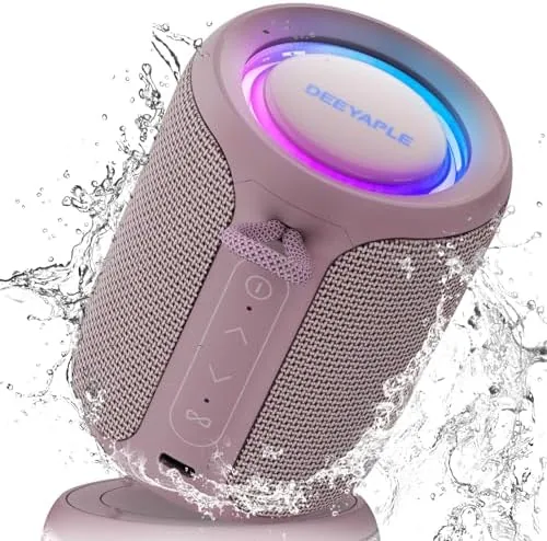 The Bluetooth Speaker Wireless,IP67 Waterproof & Dustproof Portable Speaker with Lights,15W compared in context
