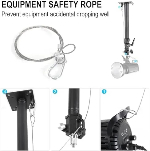 Another view of the Photography Studio Ceiling Camera Mount 360° Rotation Wall Ceiling Light